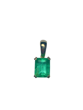 0.7ct Emerald Pendant in 9ct Yellow Gold
