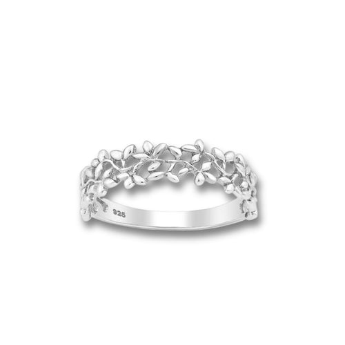 Sterling Silver Floral Ring