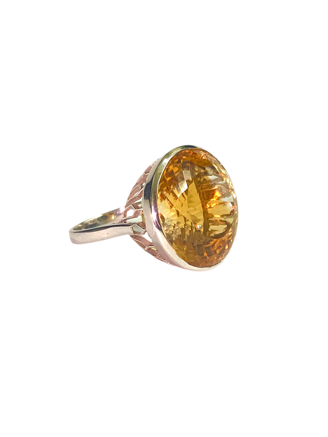 9ct White Gold 42ct Citrine