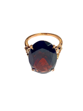 9ct Rose Gold Garnet and Diamond