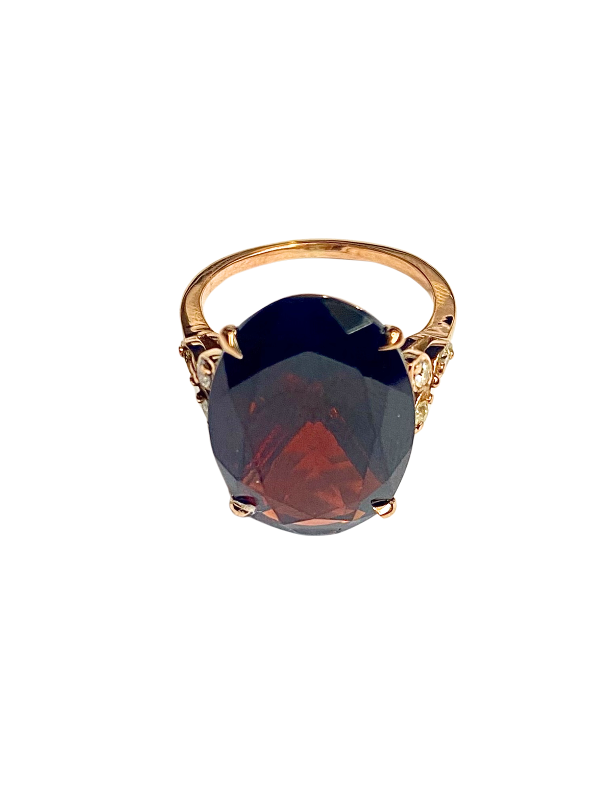 9ct Rose Gold Garnet and Diamond