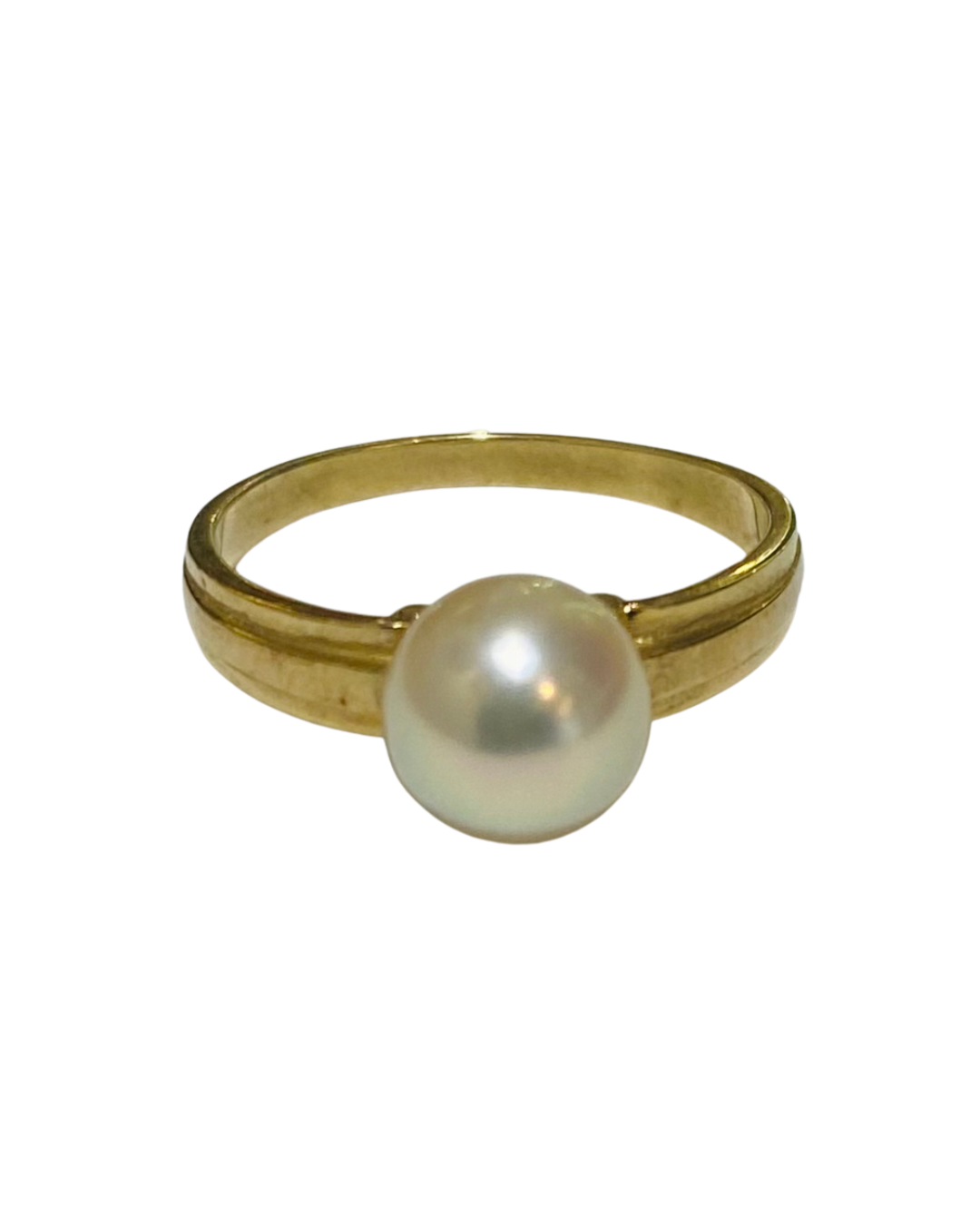 Antique 14ct Yellow Gold Cultured Seed Pearl Ring