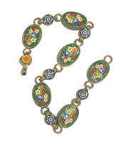 Vintage Italian Micro-mosaic Link Bracelet