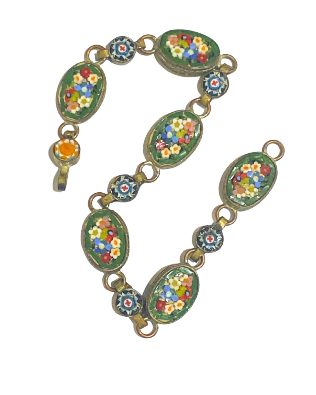 Vintage Italian Micro-mosaic Link Bracelet
