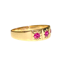 9ct Yellow Gold Ruby Gypsy Band