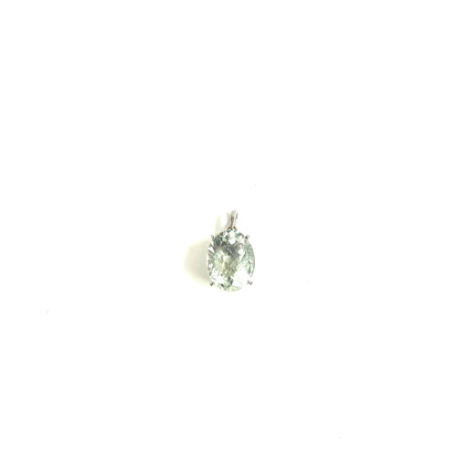 Green Citrine Sterling Silver Pendant