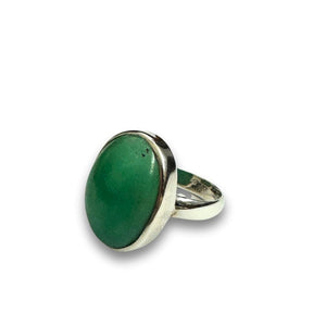 Sterling Silver Chrysoprase Ring