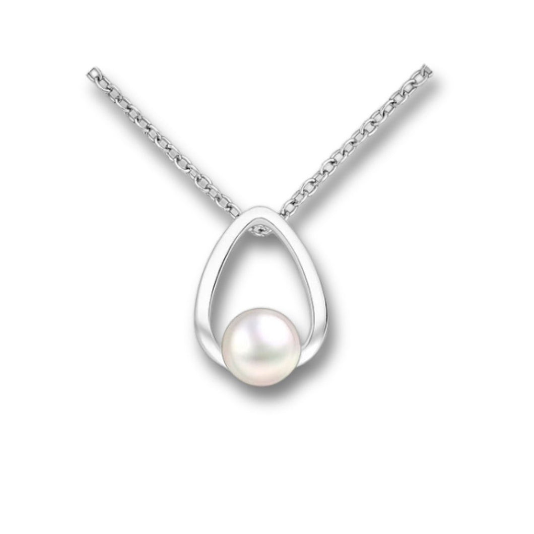 Sterling Silver Pendant, Decorated with Freshwater Pearl