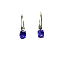 Sterling Silver, Tanzanite Earrings