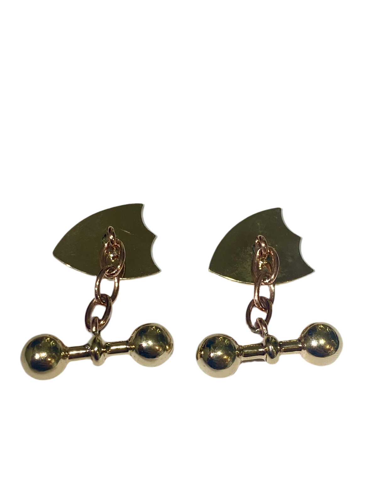 9ct Gold Shield Cufflinks