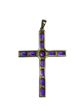 9ct Gold Cross Amethyst