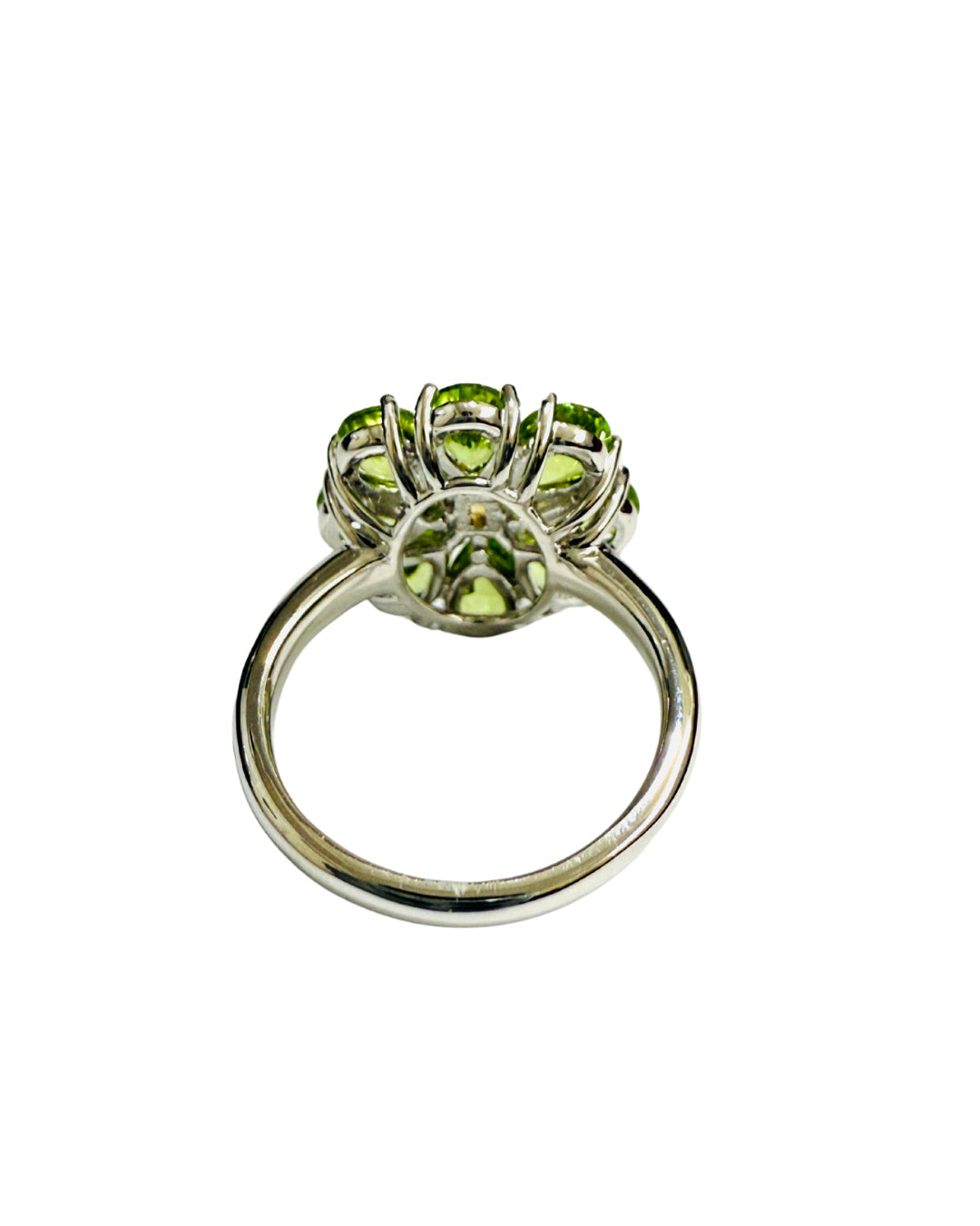 Sterling Silver Peridot and Citrine Ring