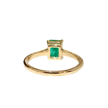 9ct Yellow Gold Natural Emerald Solitaire Ring