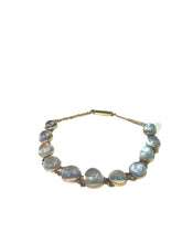 Antique 9ct Yellow Gold Moonstone Bracelet