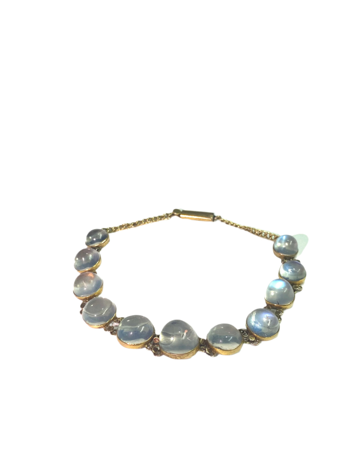 Antique 9ct Yellow Gold Moonstone Bracelet