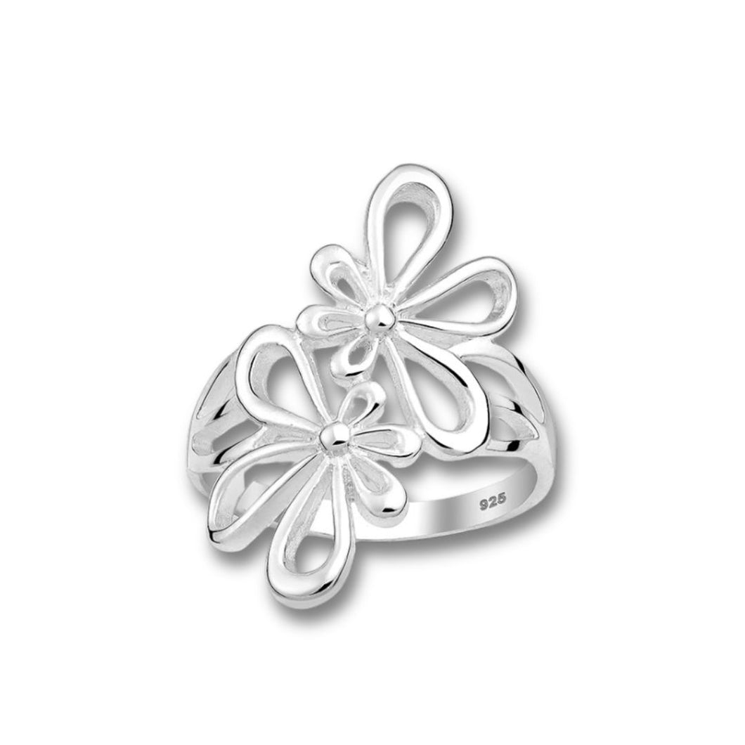 Sterling Silver Adjustable Flower Ring