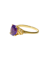 14ct Yellow Gold Amethyst Ring