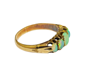 Antique 18ct Gold Opal Bridge Ring