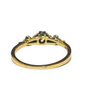 Antique 18ct Yellow Gold and Platinum Diamond Solitaire Ring