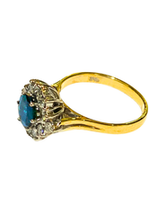 0.9 Carat Sapphire and Diamond Ring set in 18ct Yellow Gold