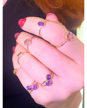 9ct Yellow Gold Amethyst Ring