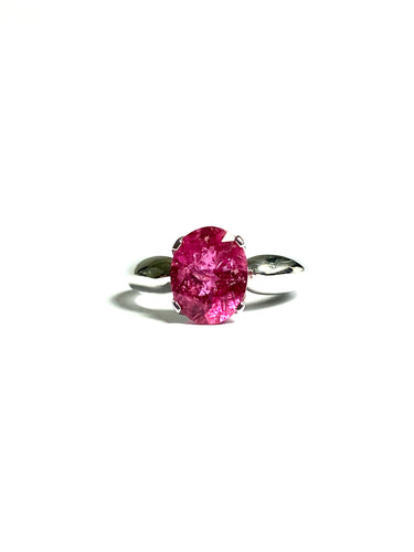 Rubellite Tourmaline Ring in Sterling Silver