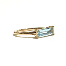 9ct Rose Gold, 1.3ct Natural Aquamarine Ring