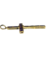 9ct Gold Cross Amethyst