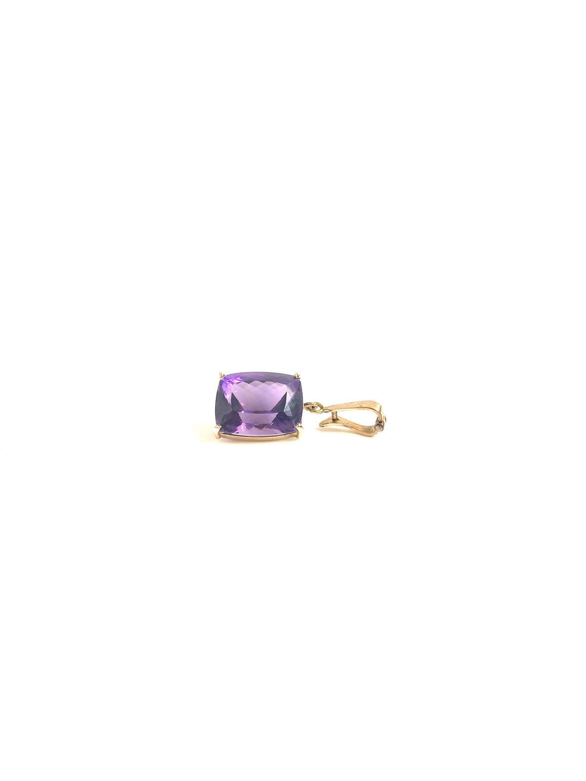 9ct Yellow Gold 21ct Amethyst Pendant