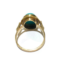 Vintage 9ct Yellow Gold Turquoise Ring
