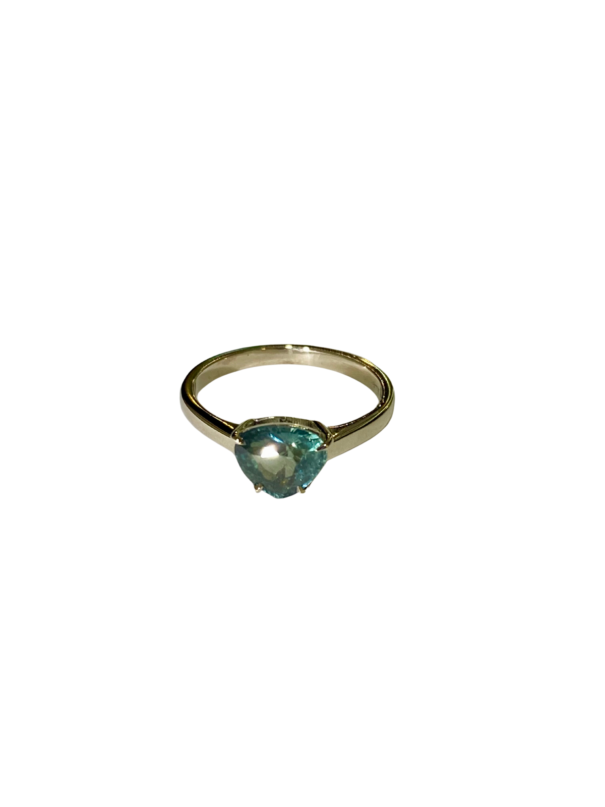 Teal Blue Sapphire 9ct White Gold ring