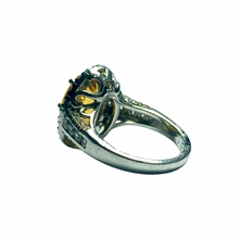 Citrine Ring with CZ in Sterling Silver