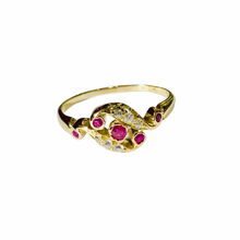 9ct Yellow Gold Ruby Diamond Ring