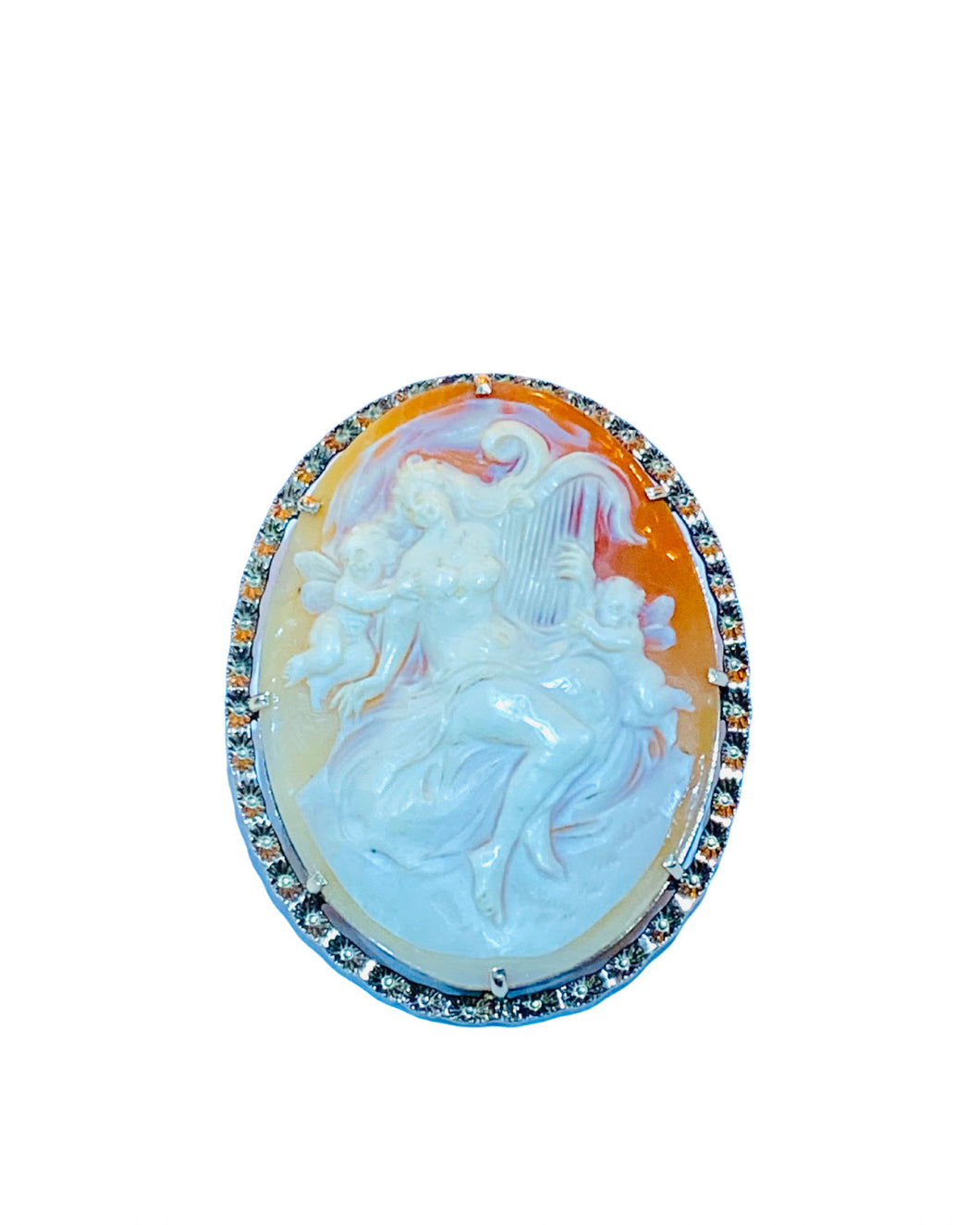 9ct Yellow Gold Conch Shell Cameo Brooch