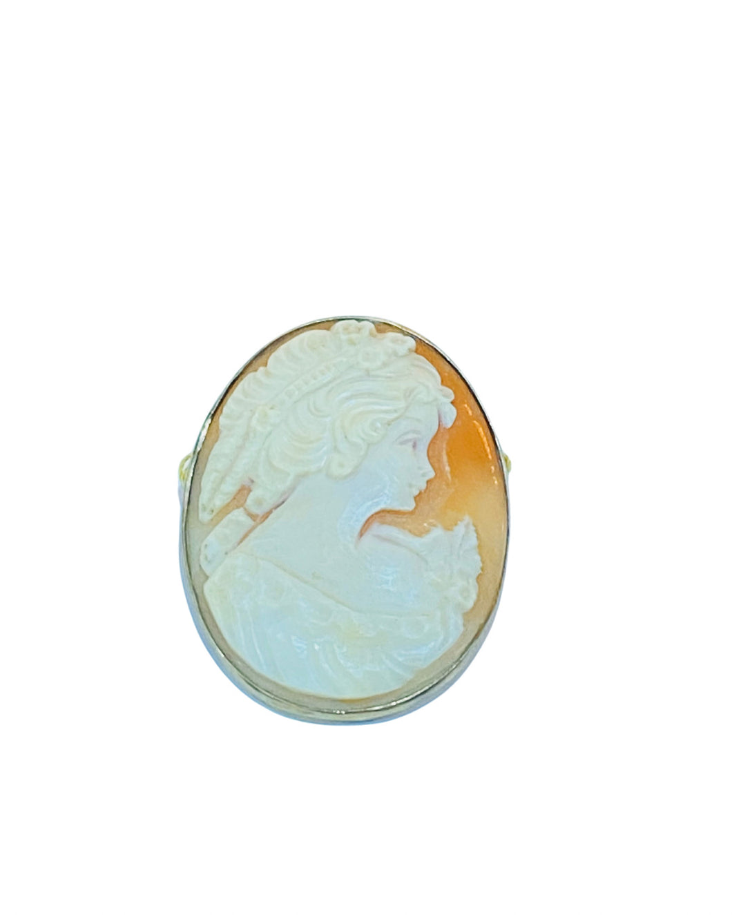 9ct Yellow Gold Conch Shell Cameo Brooch