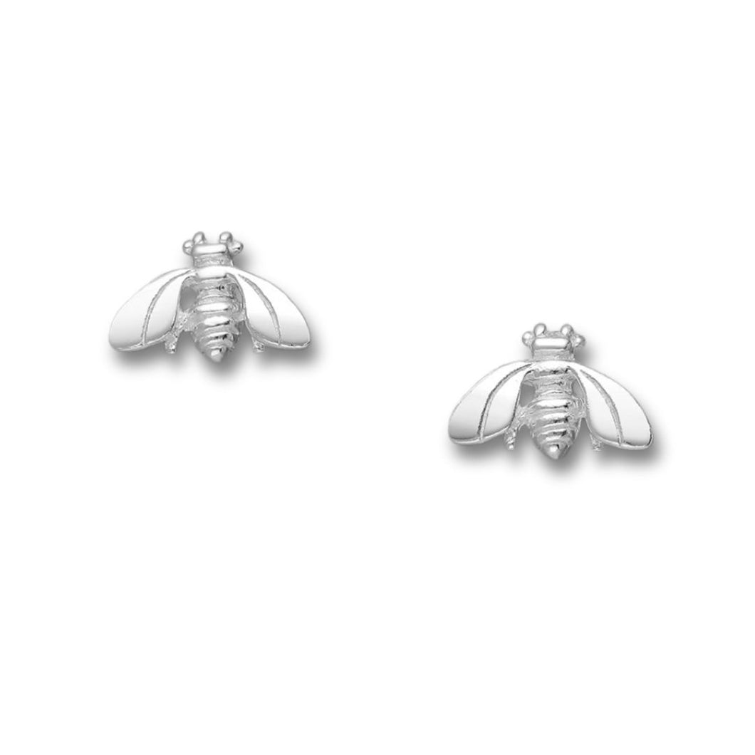 Sterling Silver Bee Stud Earrings