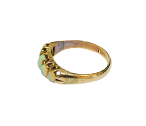 Antique 18ct Gold Opal Bridge Ring