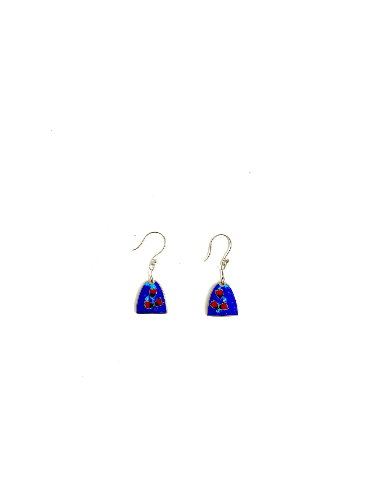 Handmade Enamel Flower Earrings