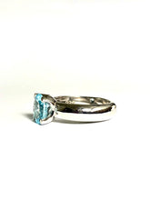Aquamarine Ring in Sterling Silver