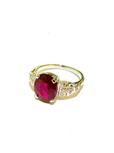 9ct White Gold Ruby and Diamond Ring
