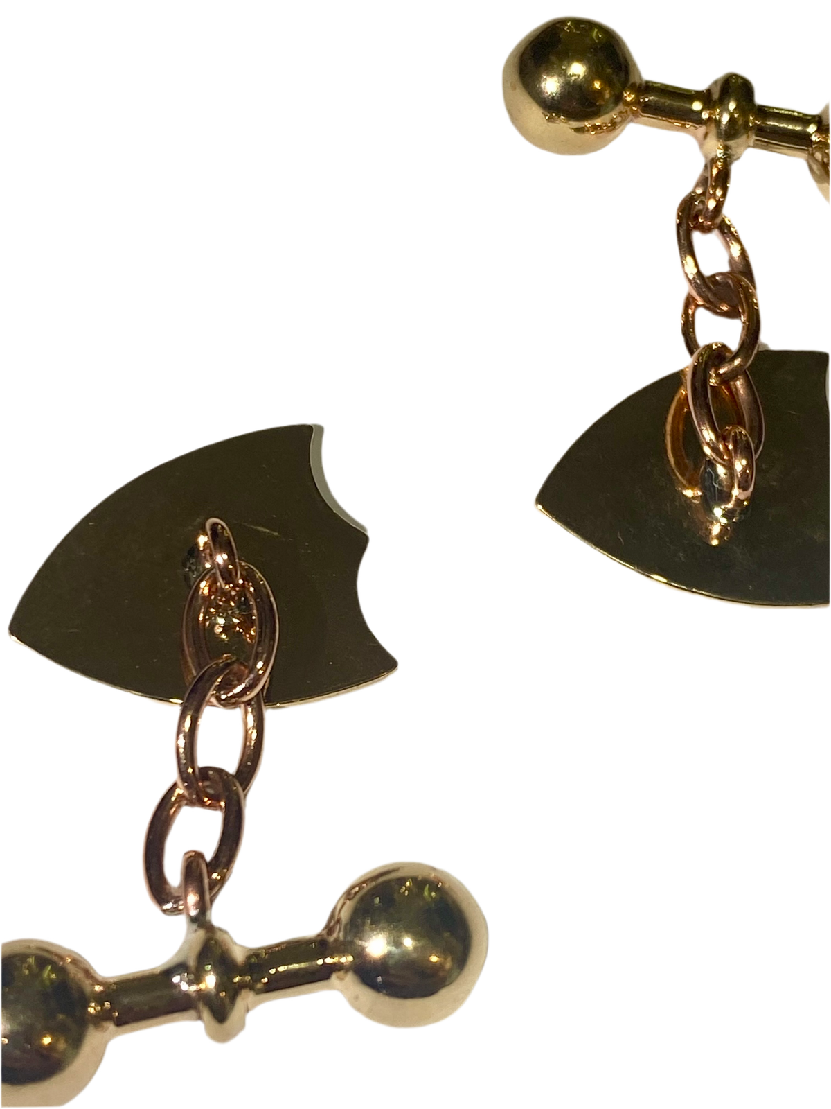 9ct Gold Shield Cufflinks