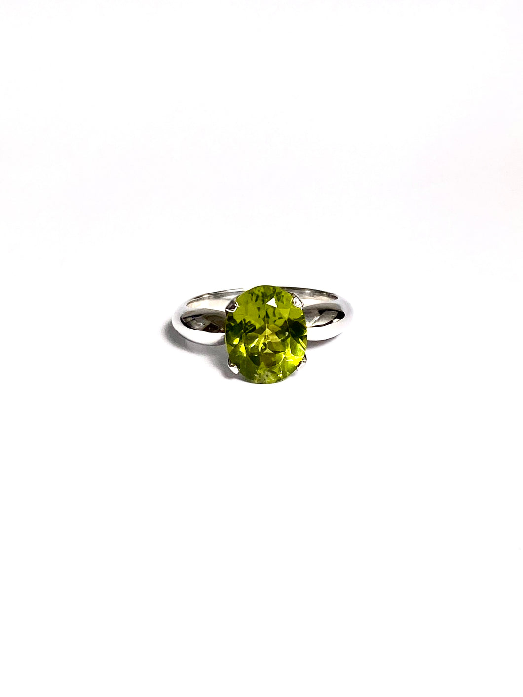 Peridot Ring in Sterling Silver