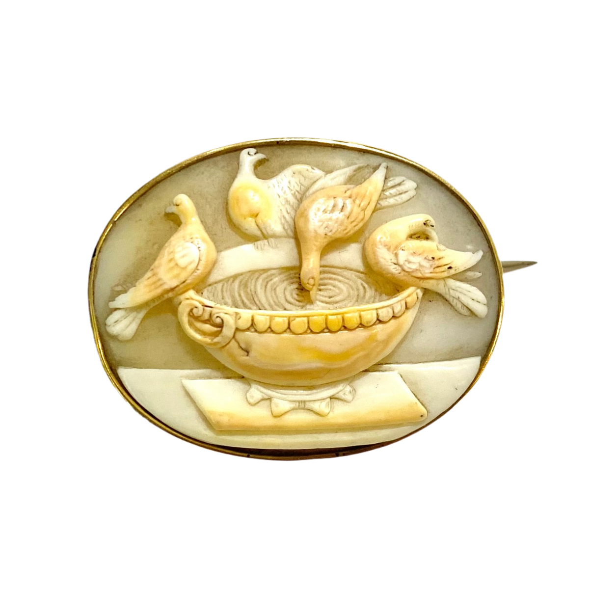 9ct Rose Gold Bird Cameo