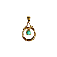 9ct Yellow Gold Turquoise Birthstone Pendant