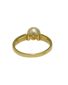 Antique 14ct Yellow Gold Cultured Seed Pearl Ring