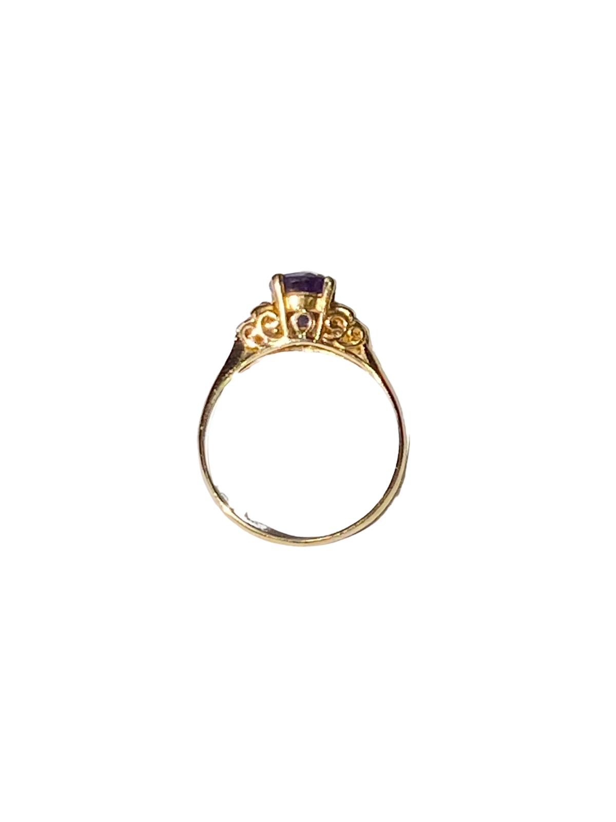 14ct Yellow Gold Amethyst Ring