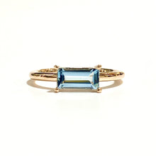 9ct Rose Gold, 1ct Natural Aquamarine Ring