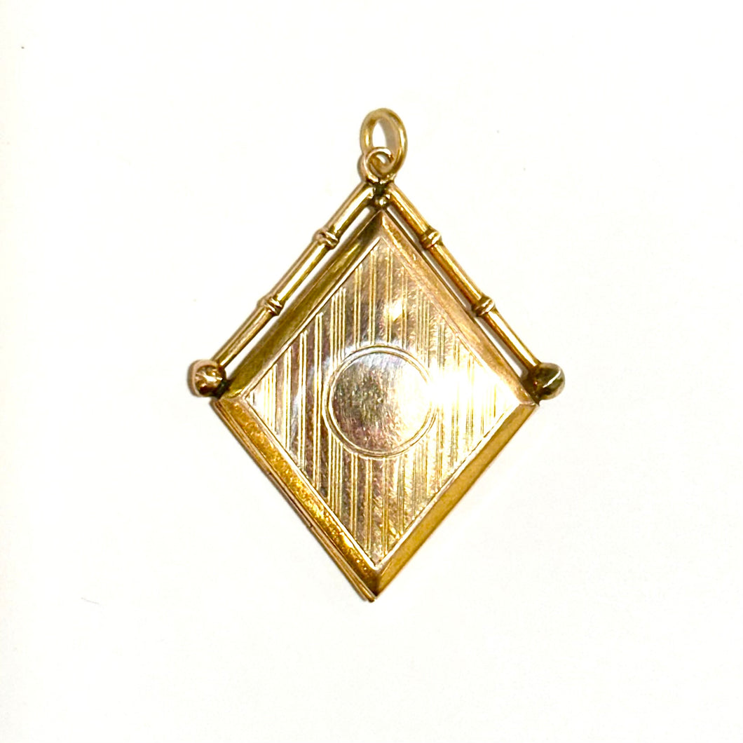 9ct Yellow Gold Angular Locket