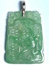 9ct Yellow Gold Carved Jadeite Pendant
