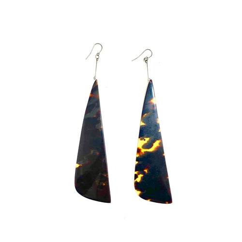 Vintage Tortoiseshell Long Hanging Earrings